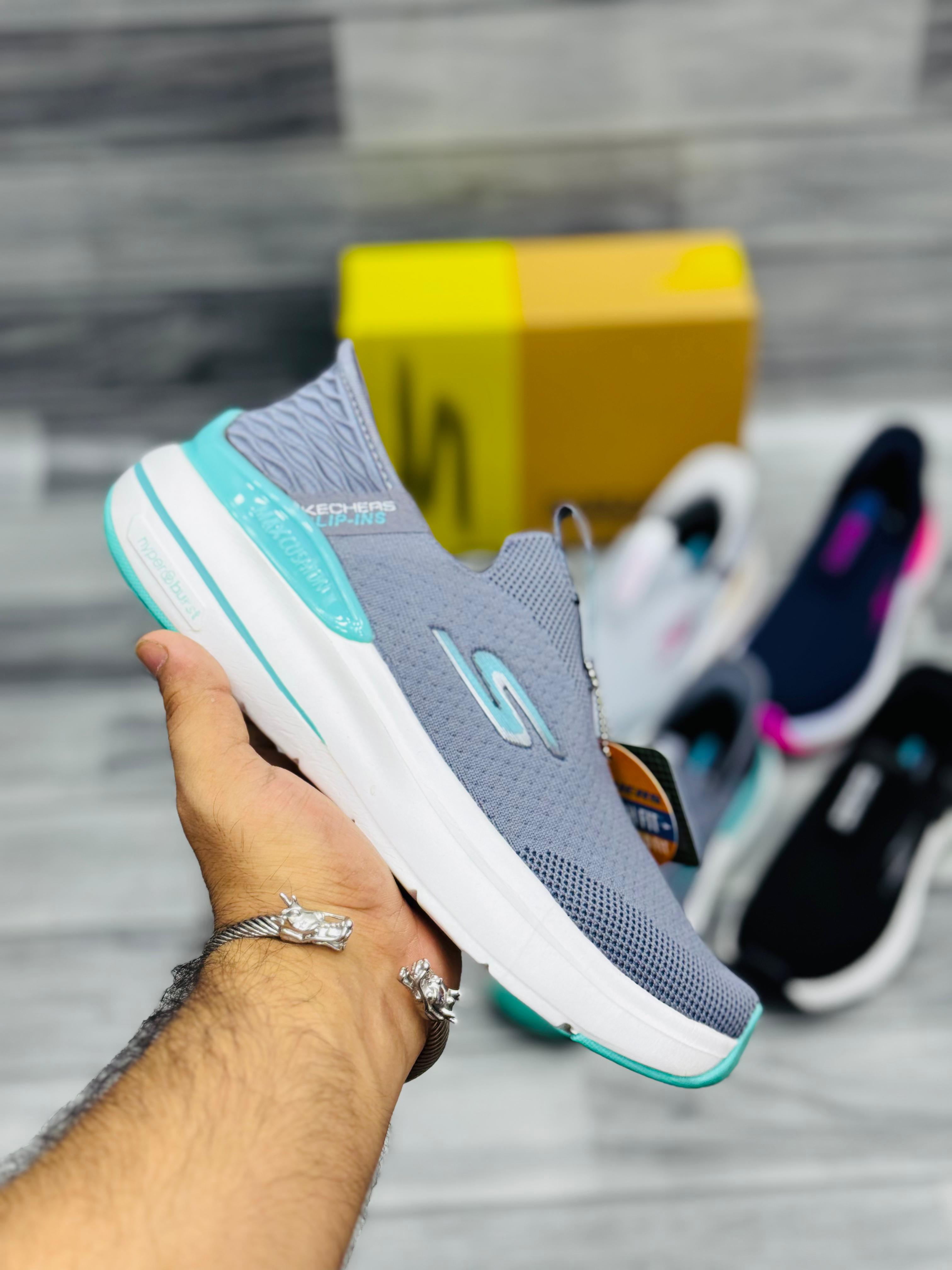 𝗦𝗸𝗲𝗰𝗵𝗲𝗿𝘀 𝗛𝘆𝗽𝗲𝗿 𝗕𝘂𝗿𝘀𝘁 – 𝗪𝗼𝗺𝗲𝗻’𝘀 𝗖𝗼𝗹𝗹𝗲𝗰𝘁𝗶𝗼𝗻 - 𝗚𝗿𝗲𝘆 𝗧𝗲𝗮𝗹